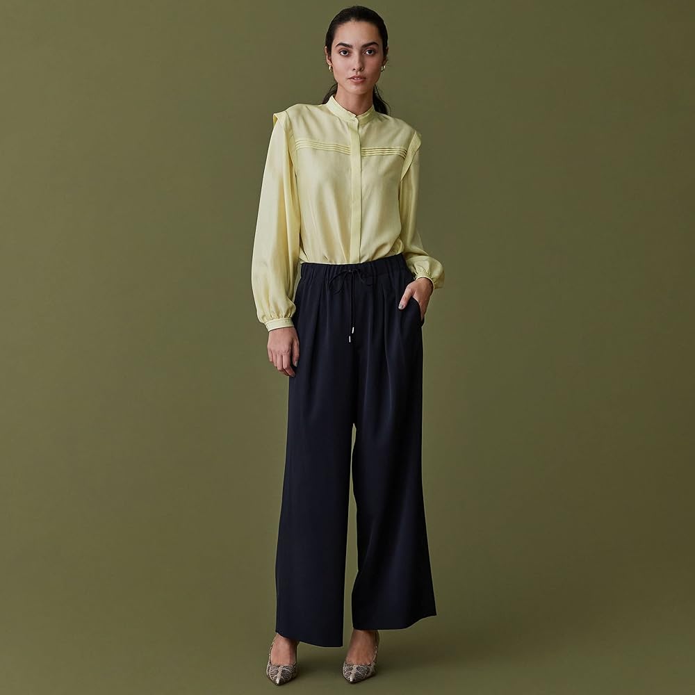 美品♡トゥモローランドコレクション　ウォッシャブルシルク スタンドカラーブラウス Amazon | [トゥモローランド コレクション] ウォッシャブル